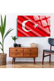 Türk Bayrağı 7 Ev Ofis Okul İçin 4mm Kırılmaz Temperli Yüksek Çözünürlüklü Cam Tablo