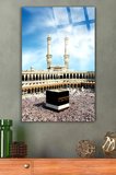 HARİKA GÜNDÜZ MEKKE MEDİNE UMRE DİNİ İSLAMİ KIRILMAZ LÜKS CAM TABLO EV, İŞ YERİ, OFİS HEDİYESİ