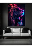 Neon Aslan Cam Tablo Ev Dekorasyon,balkon Dekorasyonu,dekoratif,duvar Tablo,mutfak Tablo