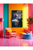 Space/Uzay Yapay Zeka Özel Tasarım Cam Tablo Ofis, Mutfak Çocuk Odası, Salon 85