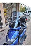 MOTOCAM Piaggio Beverly 250 Siperlik Ön Cam 2005 2007 Model 53cm Açıkfüme Renkli 4mm UZUN CAM