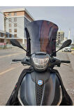 Piaggio Beverlys 400 Siperlik Ön Cam 2021 2024 Model 44cm Siyah Renkli 4mm