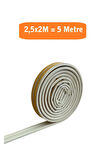 Kapı Pencere Fitili Yapışkanlı (Beyaz) Kapı Pencere Bandı Bantları 2x2,5 Metre= 5Metre