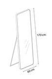 Real Oval Kesimli Metal Çerçeveli Ayaklı Boy Aynası Salon Aynası Yatak Odası Aynası 60 x 170 cm