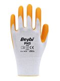 Beybi Polyester-Nitril İş Eldiveni PN3 No: 10 Sarı - 12 Çift
