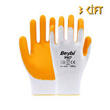 Beybi Polyester-Nitril İş Eldiveni PN7 No: 10 SARI - 3 Çift