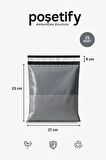Gri Cepli Kargo Poşeti 17x23+4 cm | Yapışkan Bantlı Gönderi Zarfı | 25’li E-Ticaret Poşeti