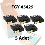Foogy Dymo D1 Muadili Etiket Plastik Gri - 12 mm x 7 mt - 45429 - Eko Paket 5 li