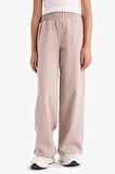 Kız Çocuk Esnek Belli Wide Leg Geniş Paça Pantolon