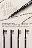 İnce Altıgen Uçlu Kaş Kalemi Clio Kill Brow Auto Hard Brow Pencil (01 Natural Brown)