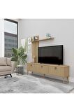 Mezza 1382 TERRA 180 cm (AHŞAP AYAKLI) TV ÜNİTESİ SEPET - YUNUS