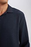 DeFacto Regular Fit Polo Yaka Jakarlı Triko Sweatshirt A9785AX24AUNV163