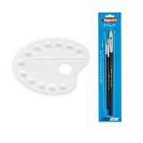 Bigpoint 358F Serisi Düz Kesik Fırça Seti 2-6-10 3'lü Blister Ve Resim Paleti