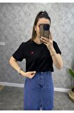 Kalp Nakışlı T-shirt