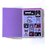 Mor-Pembe Kuromi Sticker Albümü → Kuromi Gotik Sticker Defteri - Mor ve Pembe Çizgi Karakter Koleksiyonu