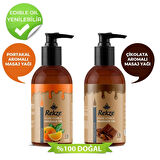 Rekze Dogal Portakal Çikolata aromalı Kokulu Yenilir Erotik Vücut Masaj Yağları 120 Ml