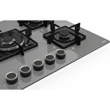 Ferre Ss Serisi Gri 5 Gözlü Ankastre Set ( QBL62CPR-SS038-D065 )