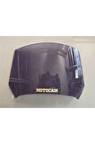 MOTOCAM Rüzgar Saptırıcı Deflektör Camı 1 Delikli 32x18cm Füme Renkli   (APARATSIZDIR)