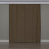 Gauze Fabric Design BLACKOUT KOYU BEJ KARARTMA ÖZELLİKLİ FON PERDE 275 x 270