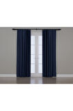 Gauze Fabric Design Blackout İndigo KARARTMA ÖZELLİKLİ FON PERDE 100 x 260