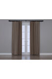 Gauze Fabric Design Blackout Koyu Nohut Rengi KARARTMA ÖZELLİKLİ FON PERDE 275 x 270