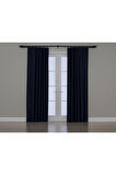 Gauze Fabric Design Blackout Koyu İndigo KARARTMA ÖZELLİKLİ FON PERDE 300 x 260