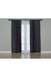 Gauze Fabric Design Blackout Antrasit KARARTMA ÖZELLİKLİ FON PERDE 300 x 260