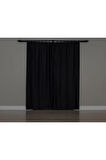 Gauze Fabric Design BLACKOUT SİYAH KARARTMA ÖZELLİKLİ FON PERDE 200 x 250