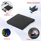 Harici USB 3.0 DVD RW Sürücü Tak Çalıştır Film Oyun Müzik Hızlı Yazdırma Okuma Windows Mac Linux