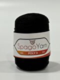 Spago Yarn Balım Örgü Evi Polyester Makrome 100gr sy270 Siyah