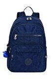 Bliss Unisex Lacivert Su Geçirmez Krinkıl Kumaş Sırt Çantası