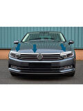 Vw Passat B8 Krom Ön Far Kaşı Çıtası 3 Parça Paslanmaz Çelik 2015-2018 