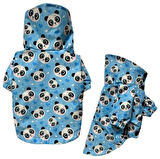 Gedyco Blue Panda Polarlı Küçük Irk Köpek Yağmurluğu