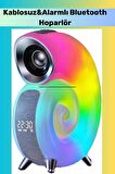 2024 Model Rgb Bluetooth Hoparlör Müzik Alarm Çalar Saat Masa Gece Lambası Hoparlör