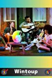 2024 Model Rgb Bluetooth Hoparlör Müzik Alarm Çalar Saat Masa Gece Lambası Hoparlör