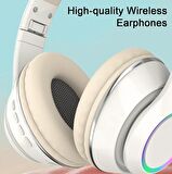 QASUL Bluetooth 5.3  Dahili Mikrofonlu HiFi Gürültü Önleyici Kulaklık, Katlanabilir Hafif Kablosuz