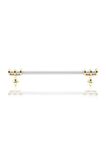 Polimer Boncuk Halka Modern Dolap Çekmece Kulpları (160 Mm ) Altın Beyaz