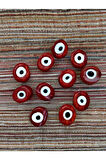 10 Adet Danagöz Delikli Cam Nazar Boncuğu. El Yapımı. Ebat 1,5 cm ~ 2,5 cm Arası.