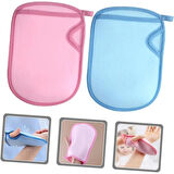 Ele Geçmeli Ölü Deri Sökücü Kese Yumuşak Kir Sökücü Lif Banyo Kesesi Banyo Eldiveni Mavi Renk