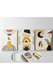 Sayılarla Boyama Seti Numaralı Tuval Fırça Boya 3'lü set 30x40 Cm - BOHEM ROKET