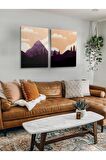 2li Set Boho Bohem Bohe Retro Art Soyut Tablo Dekoratif Kanvas Tablo Canvas Tablolar Soyut Tablolar