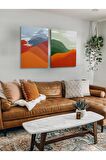 2li Set Boho Bohem Bohe Retro Art Soyut Tablo Dekoratif Kanvas Tablo Canvas Tablolar Soyut Tablolar