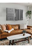 2li Set Boho Bohem Bohe Retro Art Soyut Tablo Dekoratif Kanvas Tablo Canvas Tablolar Soyut Tablolar