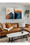2li Set Boho Bohem Bohe Retro Art Soyut Tablo Dekoratif Kanvas Tablo Canvas Tablolar Soyut Tablolar