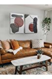 2li Set Boho Bohem Bohe Retro Art Soyut Tablo Dekoratif Kanvas Tablo Canvas Tablolar Soyut Tablolar