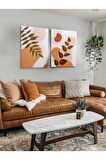 2li Set Boho Bohem Bohe Retro Art Soyut Tablo Dekoratif Kanvas Tablo Canvas Tablolar Soyut Tablolar