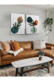 2li Set Boho Bohem Bohe Retro Art Soyut Tablo Dekoratif Kanvas Tablo Canvas Tablolar Soyut Tablolar