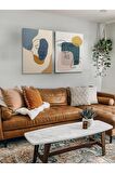 2li Set Boho Bohem Bohe Retro Art Soyut Tablo Dekoratif Kanvas Tablo Canvas Tablolar Soyut Tablolar