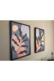 2li Set Boho Bohem Bohe Retro Art Soyut Tablo Dekoratif Kanvas Tablo Canvas Tablolar Soyut Tablolar