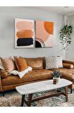 2li Set Bohem Bohom Bohe Boho Art Soyut Abstract Pastel Trend Dekoratif Kanvas Canvas Tablo Tablolar